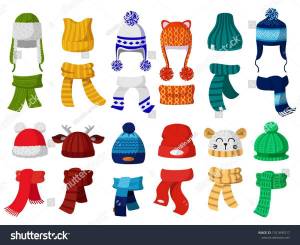 Раскраска шапка и шарф для детей #24 #563113