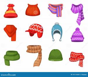 Раскраска шапка и шарф для детей #29 #563118