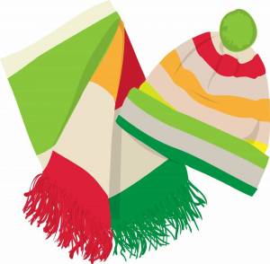 Раскраска шапка и шарф для детей #39 #563128