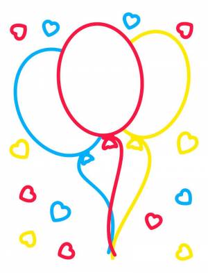 Раскраска шарики для детей 2 3 лет воздушные #7 #563574