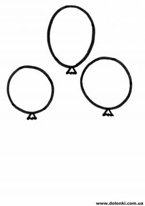 Раскраска шарики для детей 2 3 лет воздушные #34 #563601