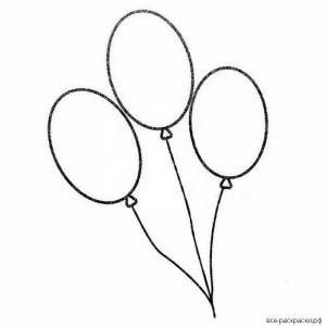 Раскраска шарики для детей 2 3 лет воздушные #38 #563605