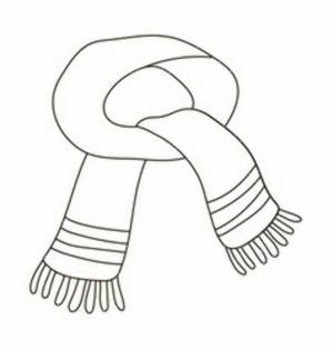 Раскраска шарф для детей 2 3 лет #16 #563771