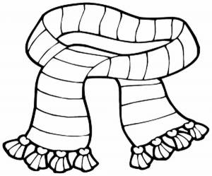 Раскраска шарфик для детей #14 #563798