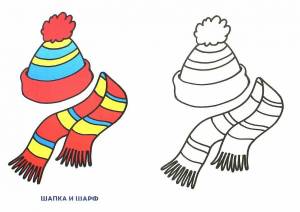 Раскраска шарфик для детей 3 4 лет #3 #563820