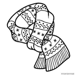 Раскраска шарфик для детей 3 4 лет #16 #563833