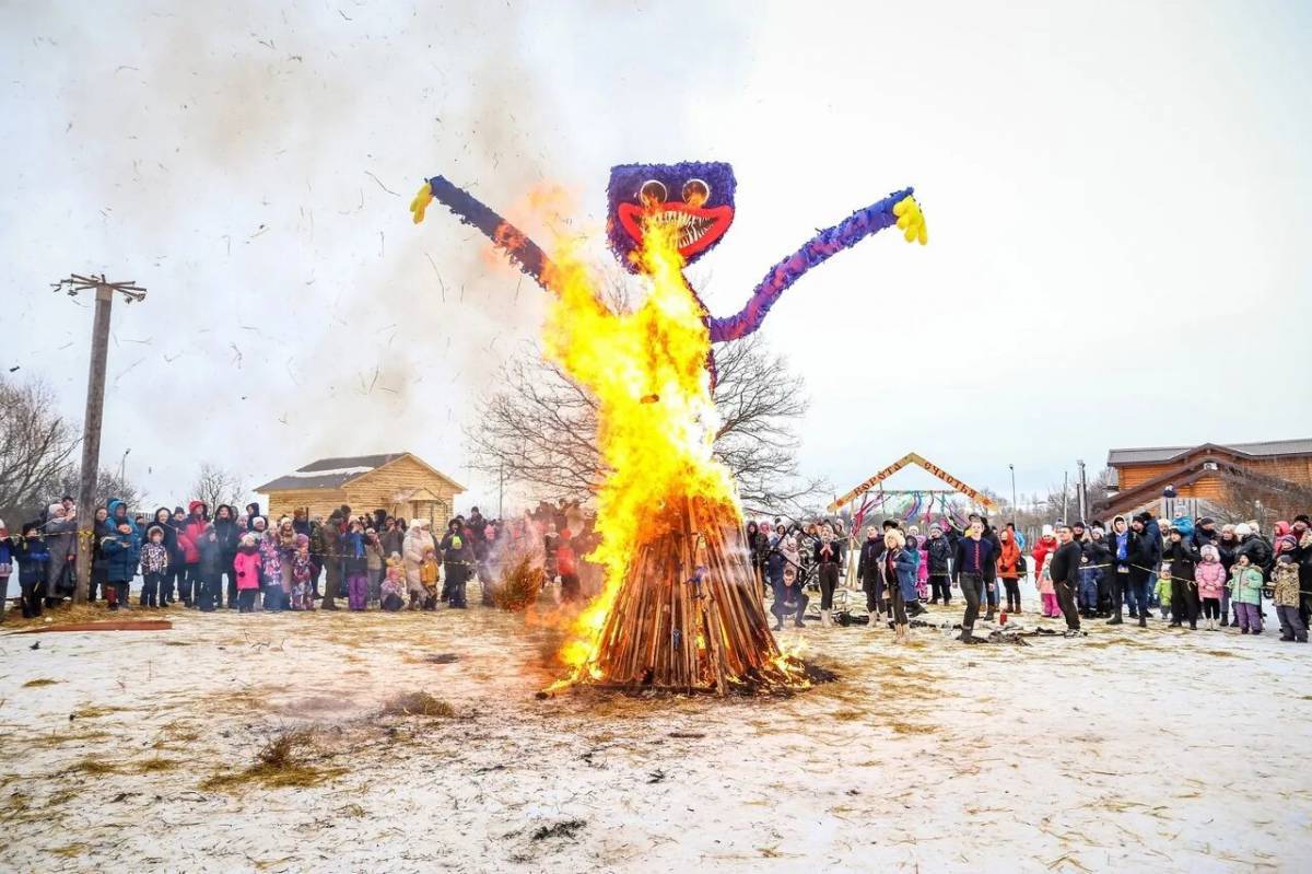 Масленица блины чучело