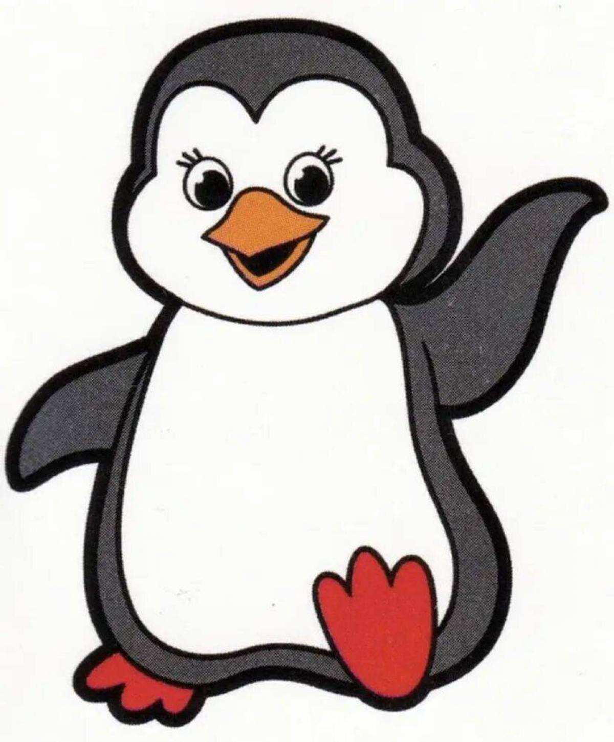 Шаблон пингвин #10