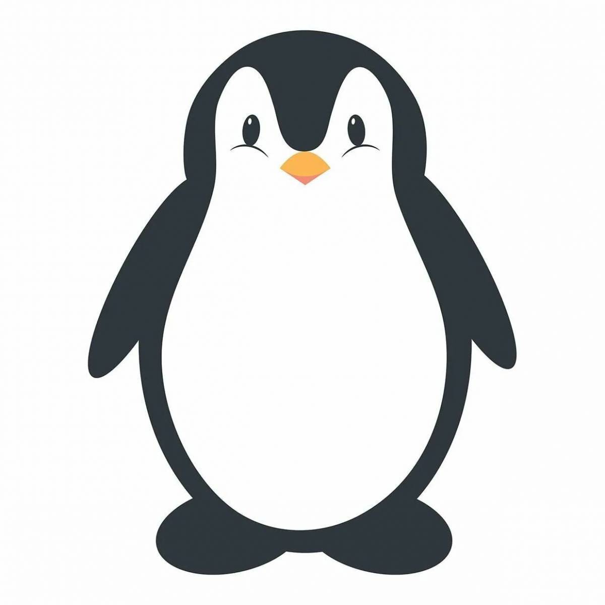 Шаблон пингвин #13