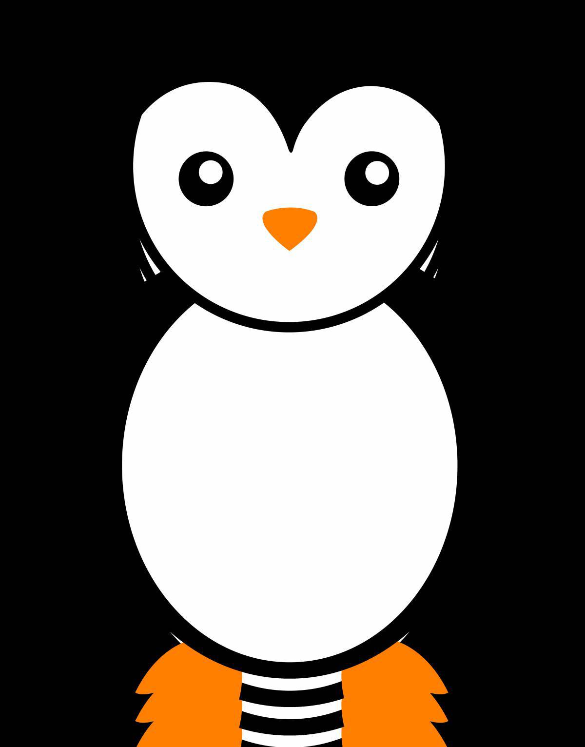 Шаблон пингвин #20