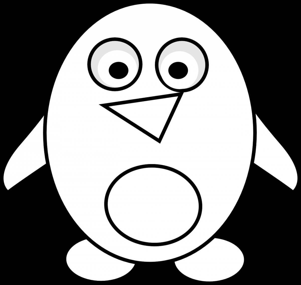 Шаблон пингвин #33