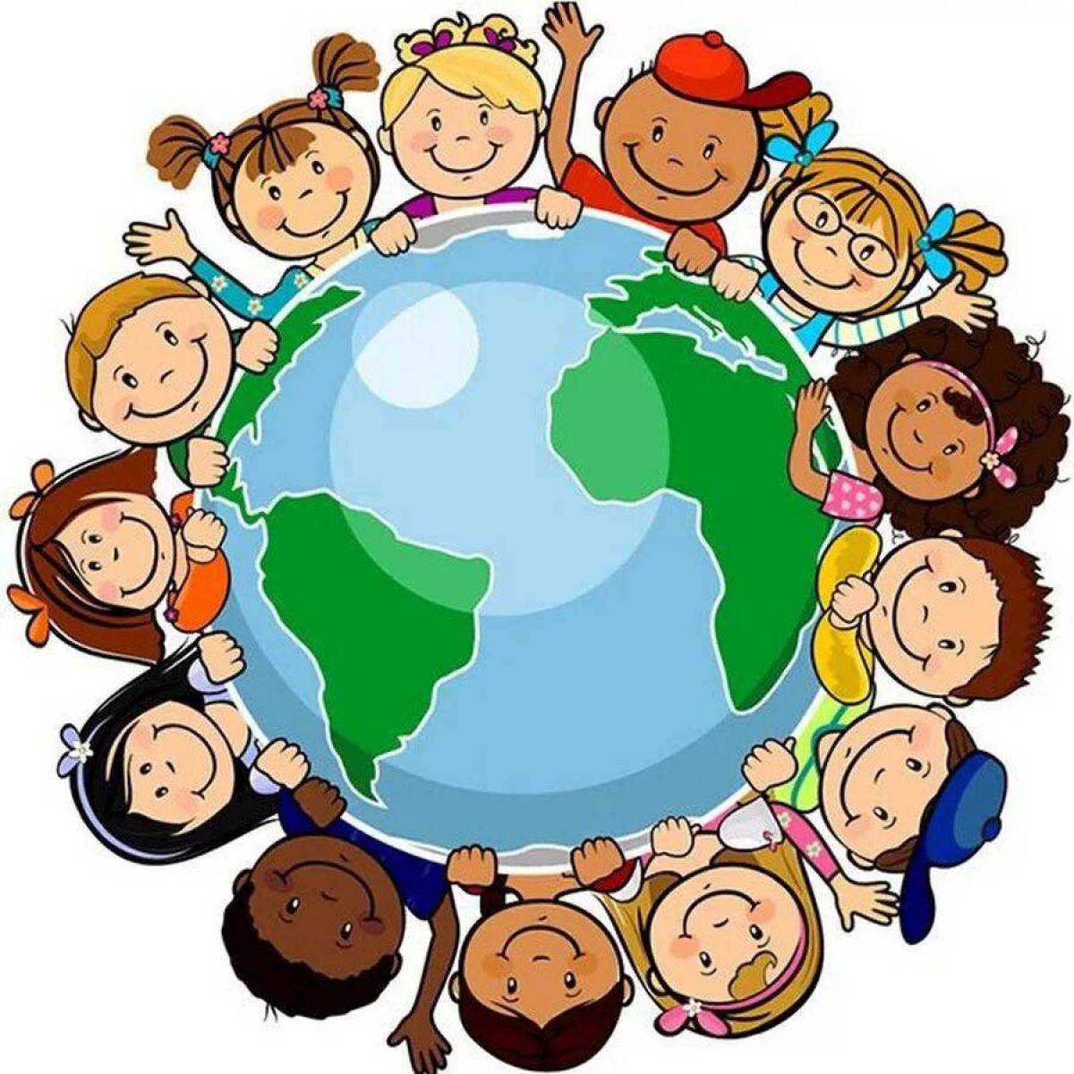 Нарисуй большой хоровод разных национальностей. Дети на земном шаре. Дети вокруг земли. Планер для детей. Дружба народов.
