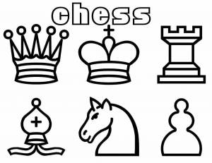 Раскраска шахматные фигуры для детей #3 #564128