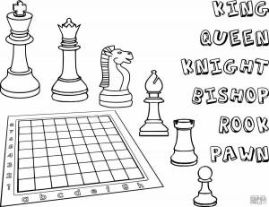 Раскраска шахматные фигуры для детей #14 #564139
