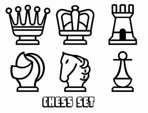 Раскраска шахматные фигуры для детей #15 #564140