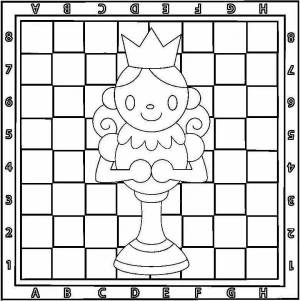 Раскраска шахматные фигуры для детей #17 #564142