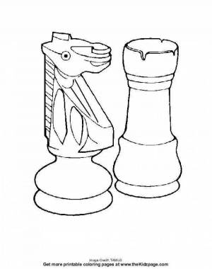 Раскраска шахматные фигуры для детей #24 #564149