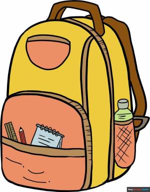Раскраска школьный рюкзак #10 #565838