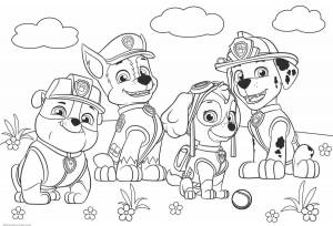 Раскраска щенячий патруль для детей 4 5 лет #16 #567555