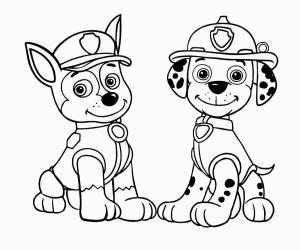 Раскраска щенячий патруль для детей 4 5 лет #23 #567562
