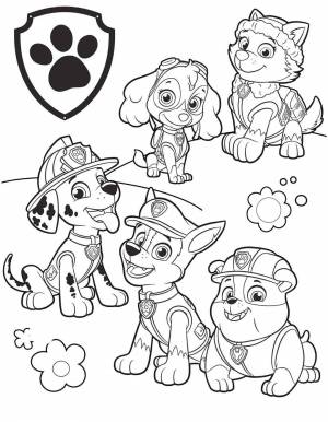 Раскраска щенячий патруль для детей 5 6 лет #10 #567587
