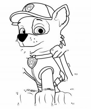Раскраска щенячий патруль по номерам #39 #567835