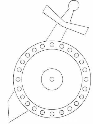 Раскраска щит богатыря для детей #25 #567923