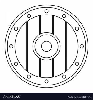 Раскраска щит богатыря для детей #33 #567931