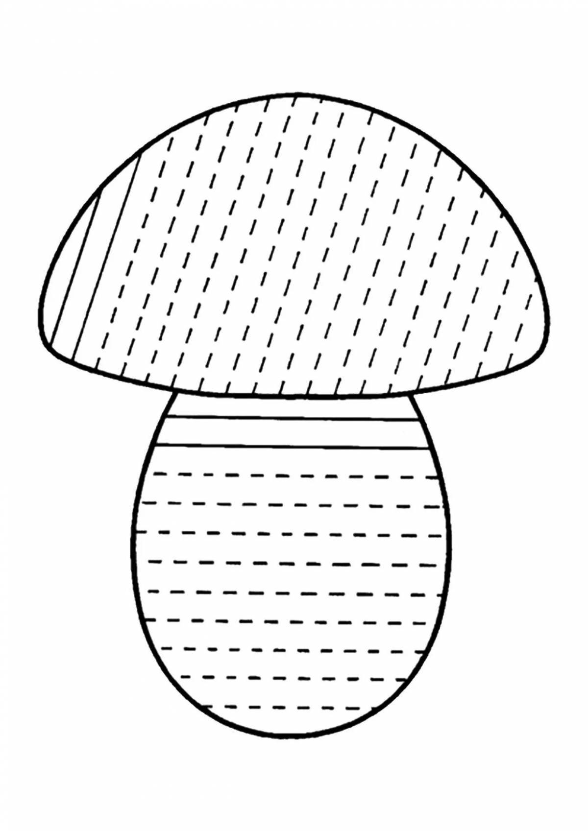 Рисунок гриб точками