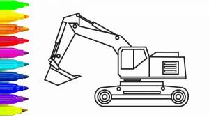 Раскраска экскаватор для детей 4 5 лет #18 #568957