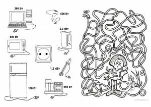 Раскраска электроприборы для детей 6 7 лет #39 #569651