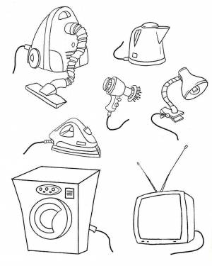 Раскраска электроприборы для дошкольников #28 #569679