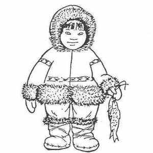Раскраска эскимос для детей #10 #571675