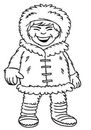 Раскраска эскимос для детей #15 #571680