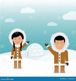 Раскраска эскимос для детей #16 #571681