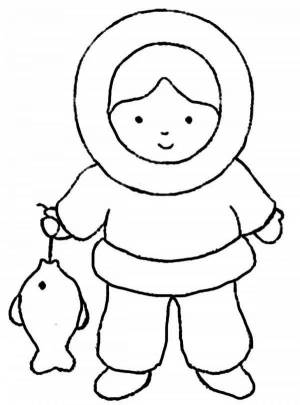 Раскраска эскимос для детей #22 #571687