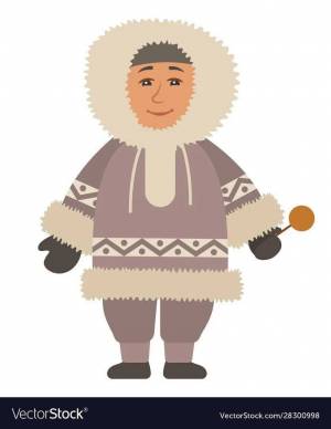Раскраска эскимос для детей #26 #571691