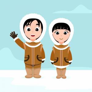 Раскраска эскимос для детей #33 #571698