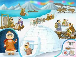 Раскраска эскимос для детей #38 #571703