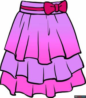 Раскраска юбка для детей #19 #572362