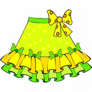 Раскраска юбка для детей #21 #572364