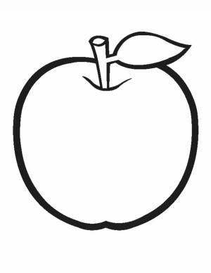 Раскраска яблоко для детей 4 5 лет #3 #572941