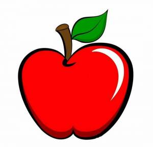 Раскраска яблоко для детей 4 5 лет #4 #572942