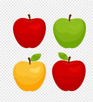 Раскраска яблоко для детей 4 5 лет #6 #572944