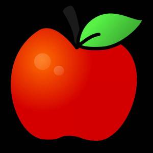 Раскраска яблоко для детей 4 5 лет #7 #572945