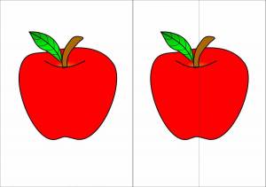 Раскраска яблоко для детей 4 5 лет #8 #572946