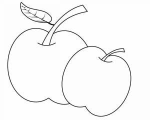 Раскраска яблоко для детей 4 5 лет #10 #572948