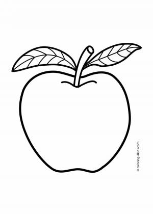 Раскраска яблоко для детей 4 5 лет #21 #572959