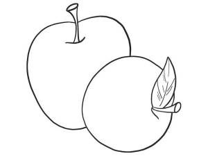 Раскраска яблоко для детей 4 5 лет #22 #572960