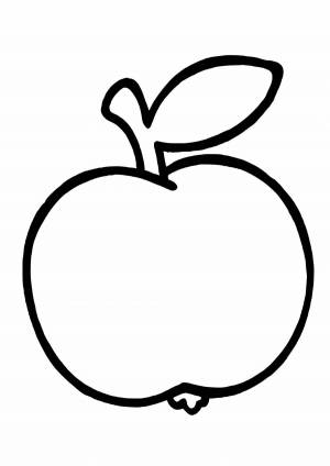 Раскраска яблоко для детей 4 5 лет #24 #572962